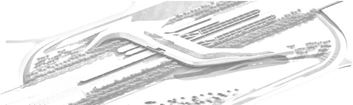 Rendering di stazione ferroviaria in fase di progettazione esecutiva